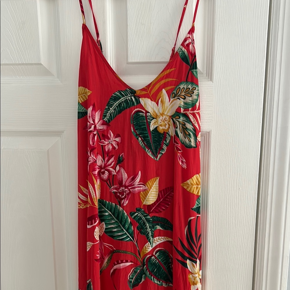 Red Floral Maxi Dress